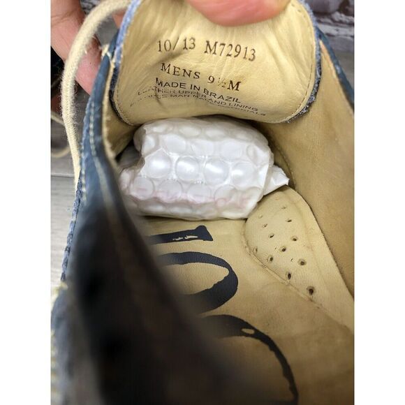 1901 Blue Leather Wingtip Oxfords Lace Up Shoes Men's Sz 9.5M US/43EU M72913 - Picture 14 of 16